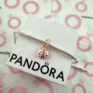 Authentic Pandora ROSE LADYBUG  DANGLE CHARM